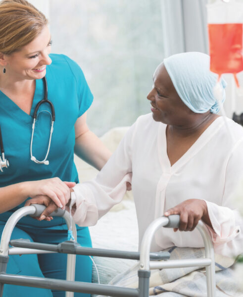 Infusion Nurse and Patient
