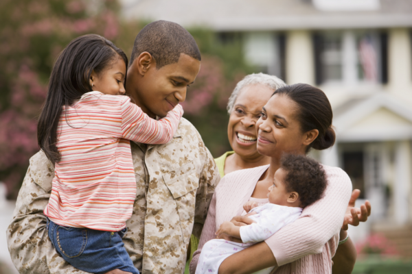 happy military family